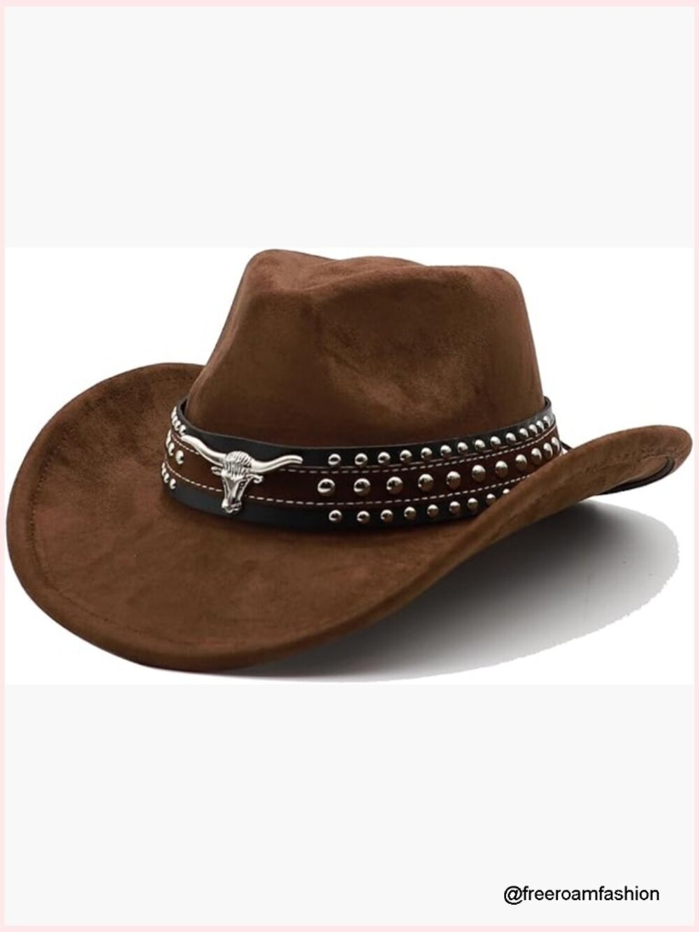 Unisex Wide Brim Felt Fedora Cowboy Hat with Belt